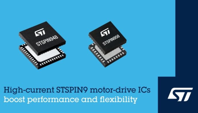 Компания STMicroelectronics выпустила линейку чипов с электрическим приводом STSPIN9 и представила два высокомасштабируемых продукта